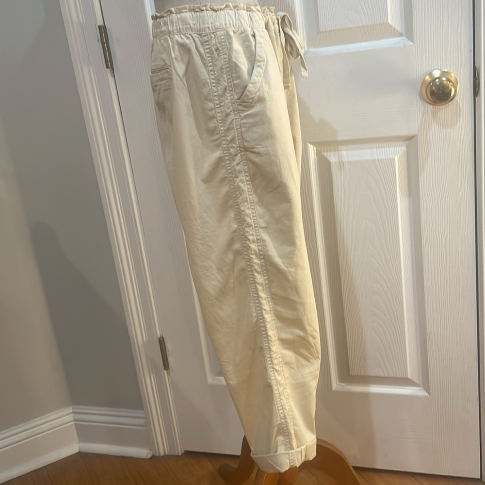 Sonoma Mid Rise Capri pants khaki tan elastic drawstring waist women’s PL petite - Picture 8 of 16